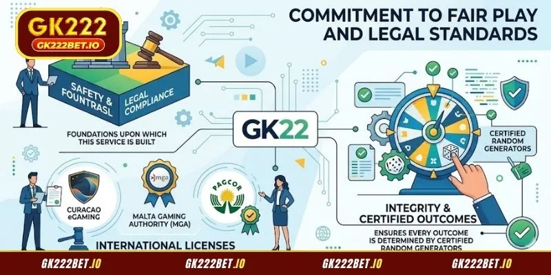 Official portal displaying safety and legal licensing badges